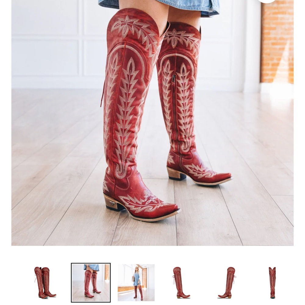 Lane Boots Ruby Lace-Up Over-the-Knee Tall Western Boots
